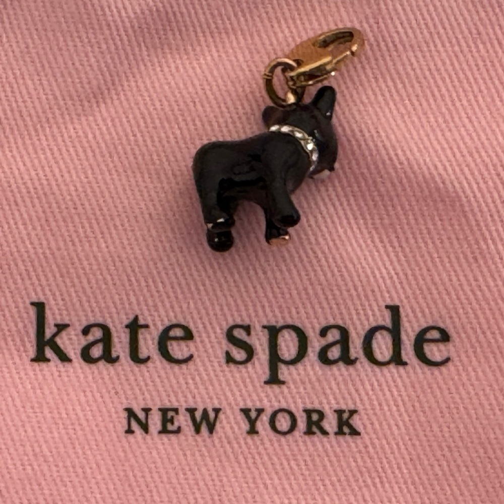 KATE SPADE BOSTON TERRIER DOG CHARM HOW CHARMING NO BRACELET - Picture 5 of 6